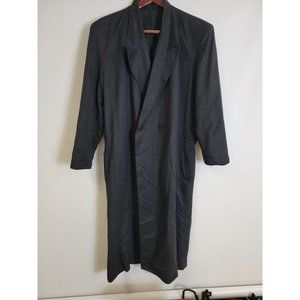 Vintage Long Black Trench Coat